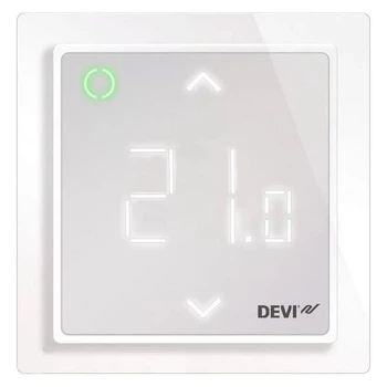 Программируемый терморегулятор DEVI DEVIreg Smart для электрического теплого пола IP21 с ЖК-экраном Белый