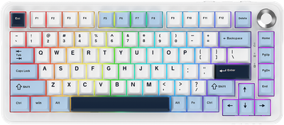 Клавиатура механическая беспроводная Ajazz AK820 MAX PLUS Daydream Switch RGB Wireless/Bluetooth/USB White (AK820MAX-DD-BWD)