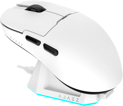Мышь Ajazz AJ159P MC Wireless/Bluetooth/USB White Charging Dock (AJ159P-MC-W)