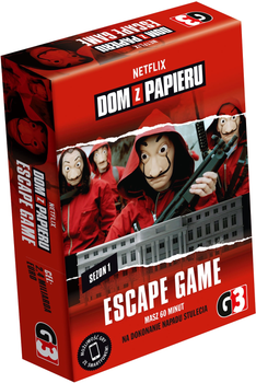 Настільна гра G3 Escape Room Дім з паперу Сезон 1 (5904413300632)
