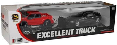Набір іграшок LEAN Toys Монстр-трак червоний + евакуатор + BMW чорний 9268 (5904204753159)