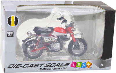 Zabawka LEAN Toys Motocykl retro klasyczny metalowy ze światłem 1:12 Czerwony 22623 (5905991049722)