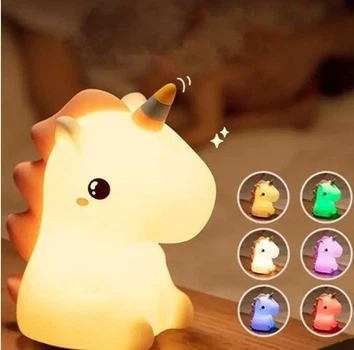 Дитячий силіконовий нічник світильник лампа єдиноріг RGB LOSSO Unicorn