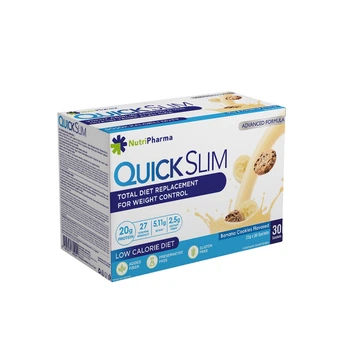 Протеїновий коктейль Quick Slim "Банан з печивом", 30 саше по 23 г