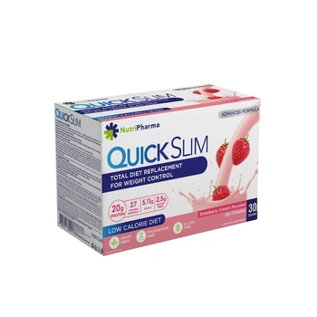 Протеїновий коктейль Quick Slim "Полуниця з вершками", 30 саше по 23 г