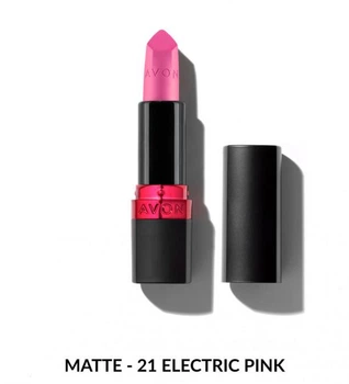 Увлажняющая матовая губная помада Avon "Ультра", 21 Ультрарозовый/Electric Pink, 3,6 г (494693275)