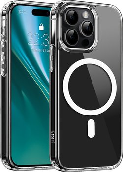 Etui plecki Etteri Hybrid Mag do Apple iPhone 15 Pro Max Transparent (5907457798618)