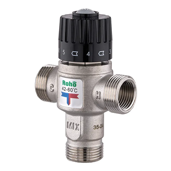 Клапан змішувальний Roho R1208-075 - 3/4" ЗР термостатичний (42-60*C) (RO1023) ( 19818 )