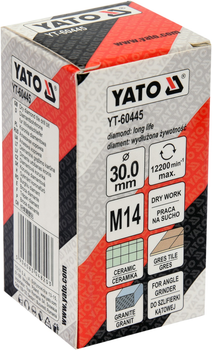 Свердло корончасте алмазне для керамограніту та кераміки YATO 30 мм — М14 YT-60445 (5906083048203)