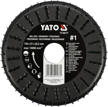 Tarcza szlifierska YATO do drewna 21 mm chropowatość №1 YT-59177 (5906083025761)