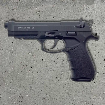 Стартовий пістолет Stalker 918 black (Beretta 92)