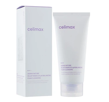 Слабокислотна пінка для чутливої шкіри. Celimax Relief Madecica Ph Balancing Foam.