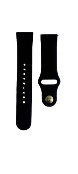 Ремешок для часов силиконовый 22 мм L-175 мм Black (3212)