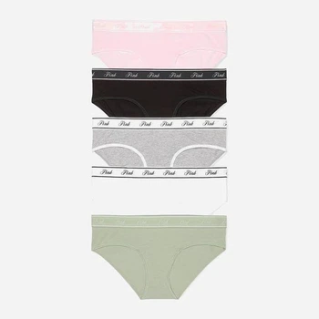 Набор женских хлопковых слипов Victoria's Secret PINK (5 шт., размер L, разноцветные)