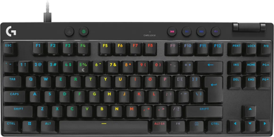 Klawiatura przewodowa Logitech G PRO X TKL RAPID Wired Gaming Linear USB Black (5099206126480)
