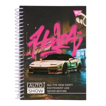 Блокнот для записей в клетку на спирале А5 YES 7 БЦ Auto show Honda 152014 64 листа
