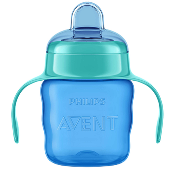 Чашка непроливайка Philips AVENT з носиком і ручками 6м+ 200 мл Синя SCF551/05 (8710103854371)
