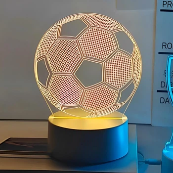3D нічник футбольний м'яч (світильник футбольний м'яч) на USB