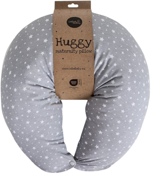 Poduszka dla kobiet w ciąży i karmienia Ceba Baby Cebuszka Huggy Basic Grey Stars (5907672341989)