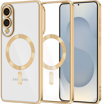 Etui Tech-Protect Magflex Magsafe do Samsung Galaxy S25 Edge Shiny Gold (5906302363711)