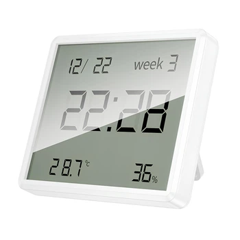 Цифровий термометр гігрометр Hoco HX41 Indoor electronic clock with hygrothermometer White