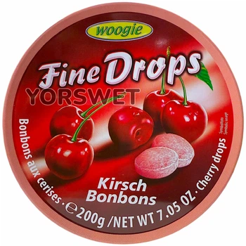 Льодяники Woogie Fine Drops Cherry вишня 200 г (0658)