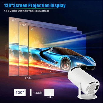 Смарт проектор Magcubic HY300 Pro Портативний мультимедійний LED проектор для домашнього кінотеатру на Андроїд. 4K, Wi-Fi, Bluetooth, Android 14