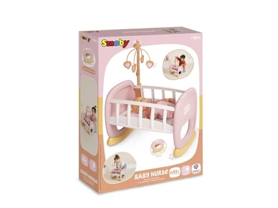 Колыбель с мобилем для кукол Бэби Ньорс, Smoby (терракотовая пудра), 7600220390