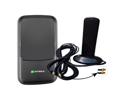 4G LTE роутер SATEL F3000 (двойной TS-9, 3000 мАч) + 5G MIMO антенна 12 dBi магнитная, 2x3 м — комплект