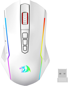 Mysz Redragon M914W-RGB NIX Wireless White (6950376720818)
