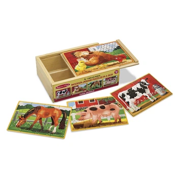 Детский набор пазлов 4 в 1 "Животные на ферме" MelissaandDoug MD13793