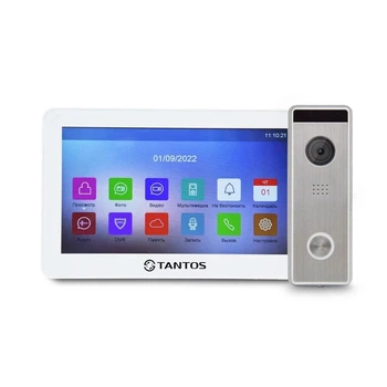 Комплект відеодомофону Tantos Prime HD 7" (White) + Tantos Triniti FHD