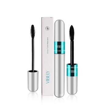 Тушь для ресниц Vibely Silver Tube Mascara 2 в 1 удлинительная водостойкая с объемом 4D, удлинение 10 мл черная