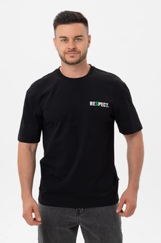 Футболка с принтом K.O.R 8005 Черный 3XL