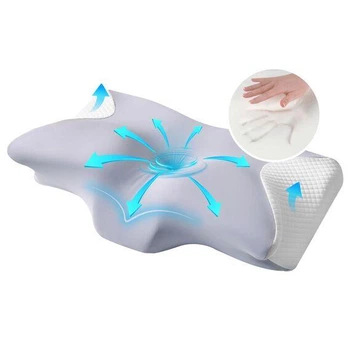 Подушка ортопедична ErgoSleep ТМ IDEIA 61x34x12 см з ефектом пам'яті