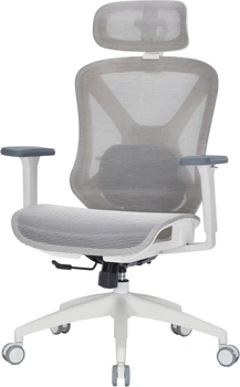 Кресло компьютерное офисное эргономичное OfficePro Atlas White/Light Gray (OC630-W-LG-LG)