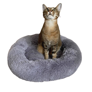 Лежанка для кошек и собак AdeleCat серая, 50 х 50 х 19 см