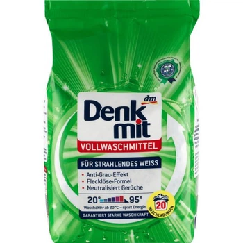 Порошок для прання білих тканин Denkmit 1,35 кг – ефективне видалення плям