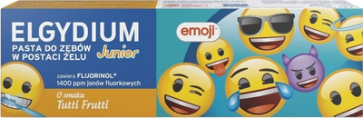 Pasta do zębów Elgydium Junior Emoji Tutti Frutti żelowa dla dzieci 50 ml (3577056027352)
