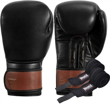 Боксерські рукавиці TITLE Boxing Honorary Black M 12 oz (бинти 4м. в комплекті) (GOSBG M BK/BNL)
