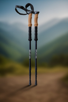 Палки для скандинавської ходьби Moltis Relax MR-135 Antishock Black Original ULA скандинавські палиці