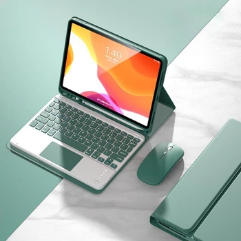 Чохол з клавіатурою та мишкою FegishCase Apple iPad 9 (2021) 10.2" екран Ukrainian keyboard, Green
