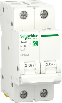 Автоматичний вимикач 2-полюсний Schneider Electric RESI9 2P 25A C 6 kA R9F12225
