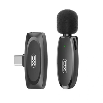 Бездротовий мікрофон XO MKF08A Type-C wireless Collarclip microphone Black