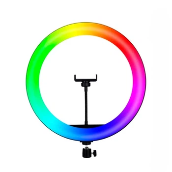 Лампа Кільцева Led CH MJ-33 RGB 33 см 25W 3000-6000K із затискачем для тел.+пульт