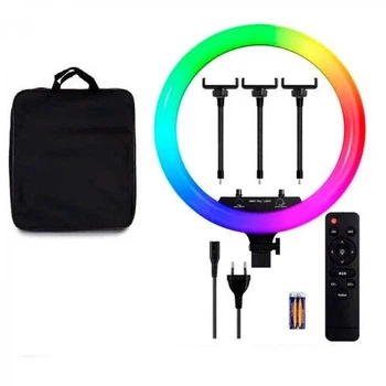 Лампа Кольцевая LED RL-21 RGB Original 54 cm 65w | 416 Lights | Remote I 3m cable with plug I 3 holder I carry bag
