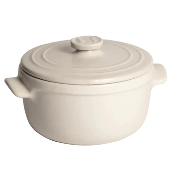 Каструля з кришкою керамічна Emile Henry Solo Mini 600 мл бежевий 098407 (08701339)