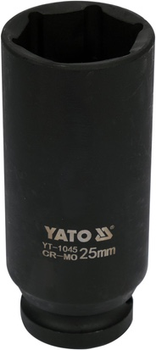 Головка торцева ударна YATO шестигранна подовжена 1/2" 25 мм (YT-1045)