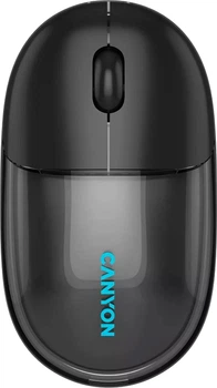 Миша Canyon OnClick 24 Dual-mode Silent Bluetooth/Wireless Transparent/Black (CNS-CMSW24B)