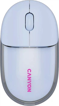 Миша Canyon OnClick 24 Dual-mode Silent Bluetooth/Wireless Transparent/Blue (CNS-CMSW24BL)